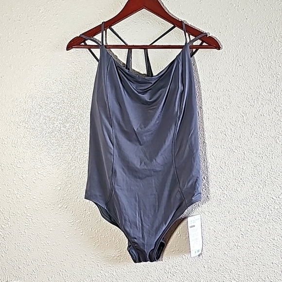 NWT Athleta Gray Bodysuit - Picture 1 of 7